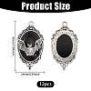 12Pcs Vampire Bat Shaped Alloy Enamel Pendants ENAM-CA0001-87B-2