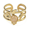 Natural Rose Quartz Finger Rings RJEW-U027-07G-09-2