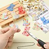 12Pcs 6 Styles Printed Transparent Acrylic Pendants MACR-CJ0001-47-5