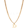 1Pc 304 Stainless Steel Letter Pendant Necklaces NJEW-LP0001-33D-G-1
