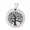 304 Stainless Steel Pendants STAS-Z027-02F-P-1