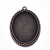 Tibetan Style Alloy Pendant Cabochon Settings LS-TIBEP-N003-17R-1