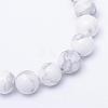 Round Natural Howlite Bead Strands G-R345-8mm-18-2