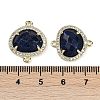 Dyed Natural Lapis Lazuli Faceted Oval Links G-B126-01G-12-3