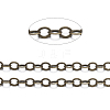 Brass Flat Oval Cable Chains X-CHC029Y-AB-1