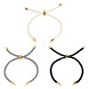 3Pcs 3 Colors Round Nylon Twisted Cord Slider Bracelet Making MAK-TA0001-32-1