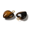 Natural Tiger Eye Pendants G-E603-01G-06-2