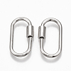 Brass Screw Carabiner Lock Charms X-KK-T047-07P-2