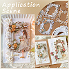 6 Sets 6 Colors Paper Self-Adhesive Lace Stickers DIY-SP0004-94-4