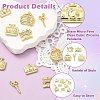 10Pcs 5 Styles Brass Micro Pave Clear Cubic Zirconia Pendants KK-CJ0004-26G-3