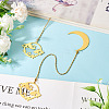 Brass Moon & Star Charms Bookmarks AJEW-TAC00030-7