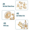 10Pcs 5 Styles Brass Micro Pave Cubic Zirconia Ear Cuff Findings KK-TA0003-23-5