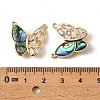 Natural Paua Shell Butterfly Pendants KK-G538-03G-02-3