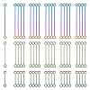 60Pcs 3 Style Ion Plating(IP) 304 Stainless Steel Eye Pins STAS-LS0001-62MC-1