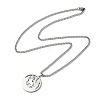 Non-Tarnish 304 Stainless Steel Double Layer Pendant Necklaces LS-NJEW-D047-02P-1