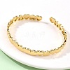 Heart Brass Cuff Bangles for Women BJEW-C144-01B-G-2