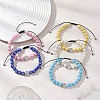 Acrylic & Alloy Beads Braided Bead Bracelets BJEW-JB13095-1