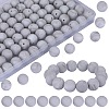 80Pcs Round Silicone Focal Beads SIL-SZ0001-24-21-1