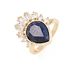 Brass with Natural Lapis Lazuli Finger Rings GG-CBACC2B-07G-05-4