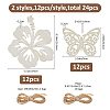 Unfinished Wood Pendant Decorations AJEW-FH0006-48-2