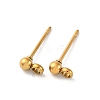 304 Stainless Steel Ball Post Stud Earring Findings STAS-Z035-01G01-G-1