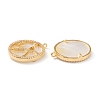 Real 18K Gold Plated Brass Micro Pave Clear Cubic Zirconia Pendants ZIRC-J039-14G-K-2