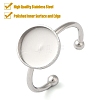 Non-Tarnish 304 Stainless Steel Flat Round Pad Ring Setting STAS-I306-05C-P-2