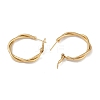 PVD Vacuum Plating 201 Stainless Steel Twist Hoop Earrings EJEW-I309-58B-G-2