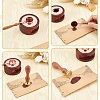 Brass Wax Seal Stamp with Rosewood Handle AJEW-WH0412-0370-3