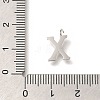 304 Stainless Steel Micro Pave Cubic Zirconia Pendants STAS-H228-06P-X-3