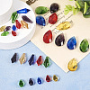  30Pcs 15 Styles Transparent Glass Pendants GLAA-TA0001-34-4