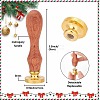 Brass Wax Seal Stamps with Wood Handle AJEW-WH0412-0413-2