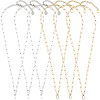 6Pcs 2 Colors 304 Stainless Steel Paperclip Chain Necklaces NJEW-SC0001-58A-7