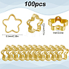 100Pcs Rack Plating Brass Bead Frames KK-SP0002-26G-2