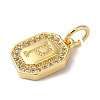 Real 18K Gold Plated Brass Micro Pave Clear Cubic Zirconia Pendants KK-L216-002G-P-2