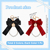 2Pcs 2 Colors Polyester Keychains KEYC-BBC0001-04B-2