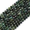 Natural Moss Agate Beads Strands G-P573-A19-01-2
