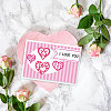 Valentine's Day Heart Carbon Steel Cutting Dies Stencils DIY-WH0309-1554-4