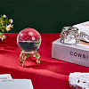 2Pcs 2 Colors Butterfly Alloy Crystal Ball Display Pedestals ODIS-WR0001-07-4