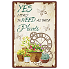Rectangle Metal Iron Sign Poster AJEW-WH0157-356-1