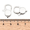 Flat Round Brass Enamel Lobster Claw Clasps KK-Z147-02P-01B-3