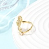 304 Stainless Steel Micro Pave Cubic Zirconia Cuff Open Rings RJEW-Z130-01G-01-3