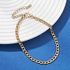 304 Stainless Steel Cuban Link Chain Bracelets for Women BJEW-JB12681-4