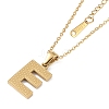 Ion Plating(IP) Initial Letter 304 Stainless Steel Pendant Necklaces NJEW-M199-01G-E-1