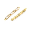 SHEGRACE Brass Pave Clear Cubic Zirconia Connector Charms XGRQ3P965-641G-2