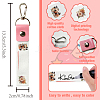 PU Leather & Cotton Name Marker Keychain AJEW-WH0514-036-2