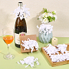 16Pcs Flower Polyester Ornament DIY-HY0003-34D-4