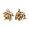 Alloy Leaf Tassel Stud Earrings for Women EJEW-A122-02G-3