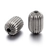 304 Stainless Steel Corrugated Beads STAS-P218-25-6mm-2