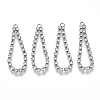 Brass Rhinestone Cup Chain Pendants KK-R129-07P-1